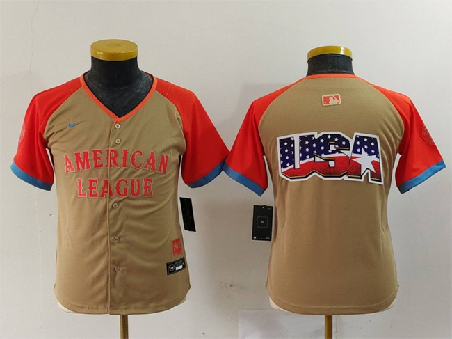 Youth American League Cream 2024 All-Star Big Logo Limited Stitched Jerse